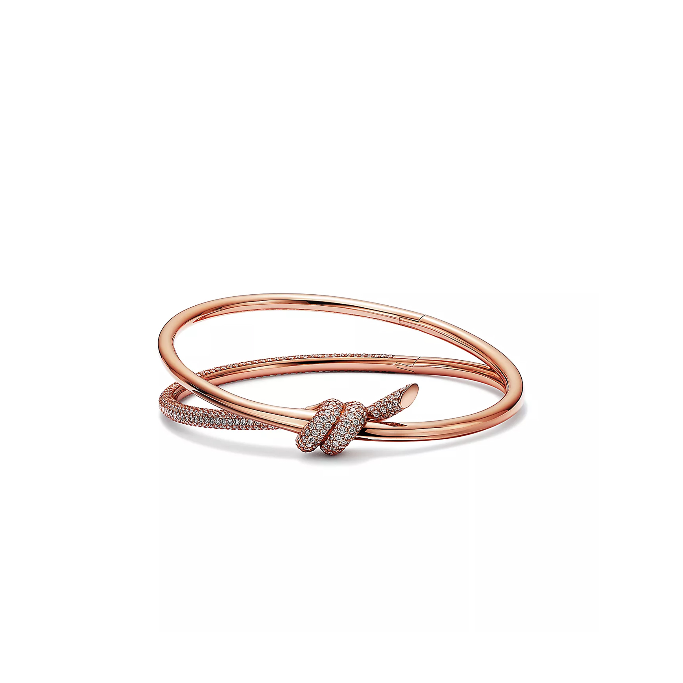TIFFANY KNOT DOUBLE ROW HINGED BANGLE 69525873 TIFFANY KNOT DOUBLE ROW HINGED BANGLE 69525873